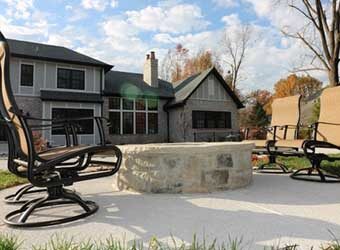 patio decoratove concrete